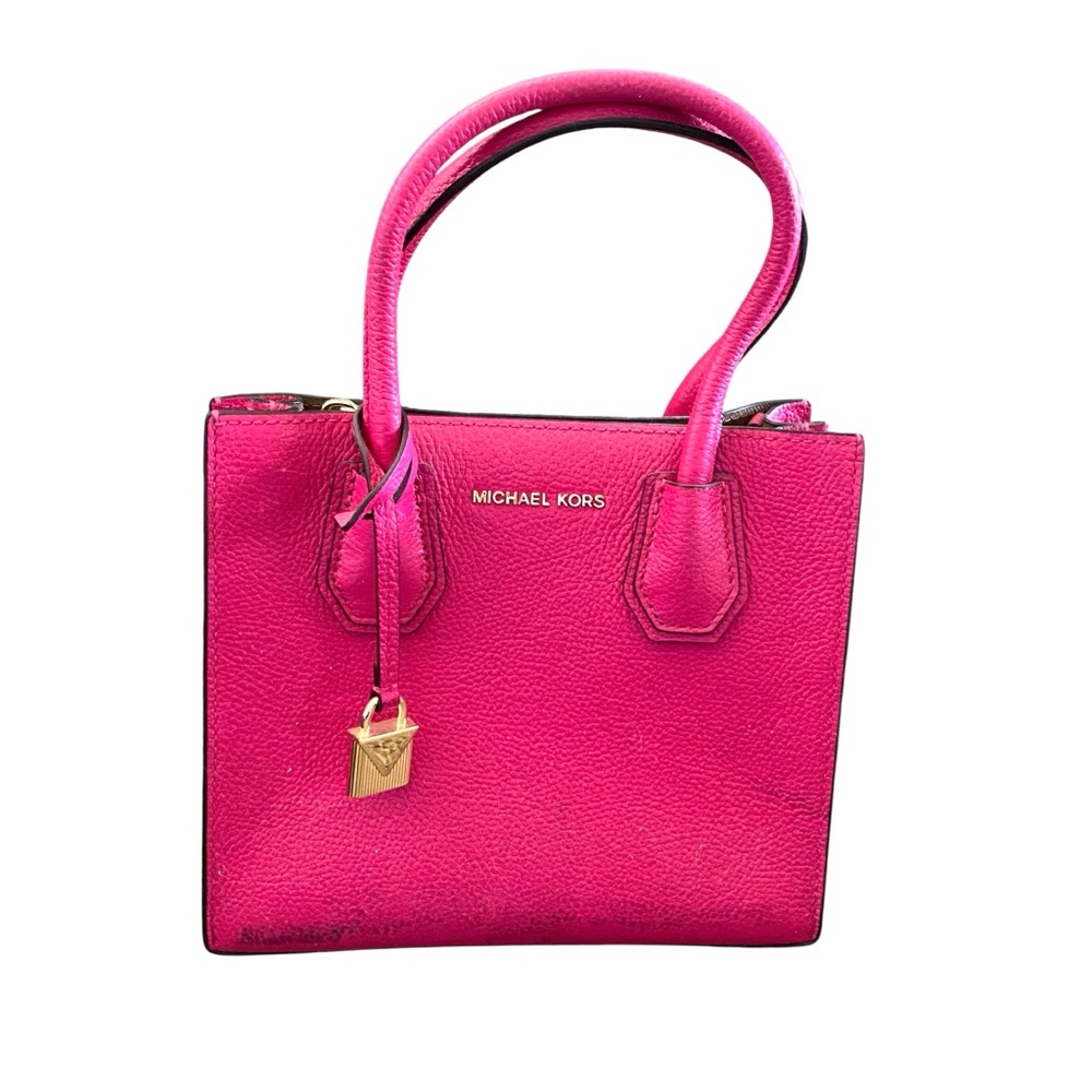 MICHAEL KORS MERCER Studio Small Handbag Purse Shoulder Bag padlock ultra pink